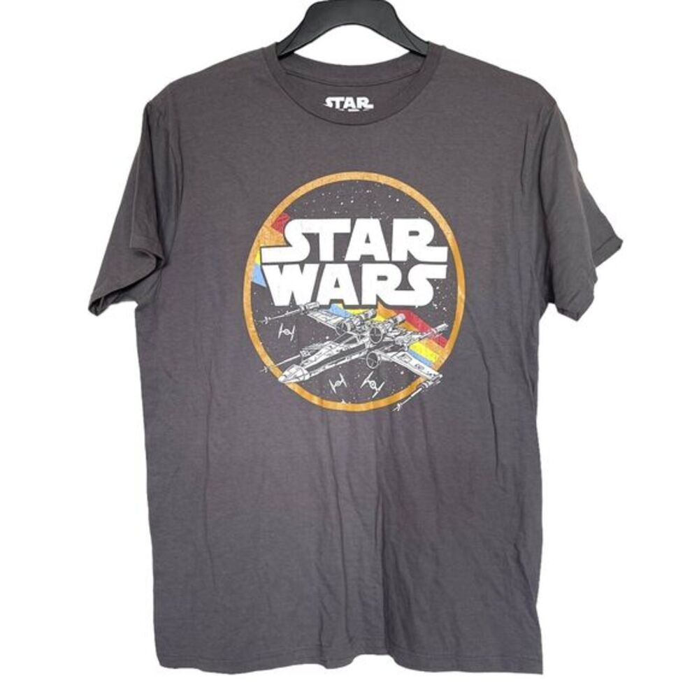 Stars Wars T Shirt Size Large Gray Mens Womens Unisex Short Sleeve Movie Space